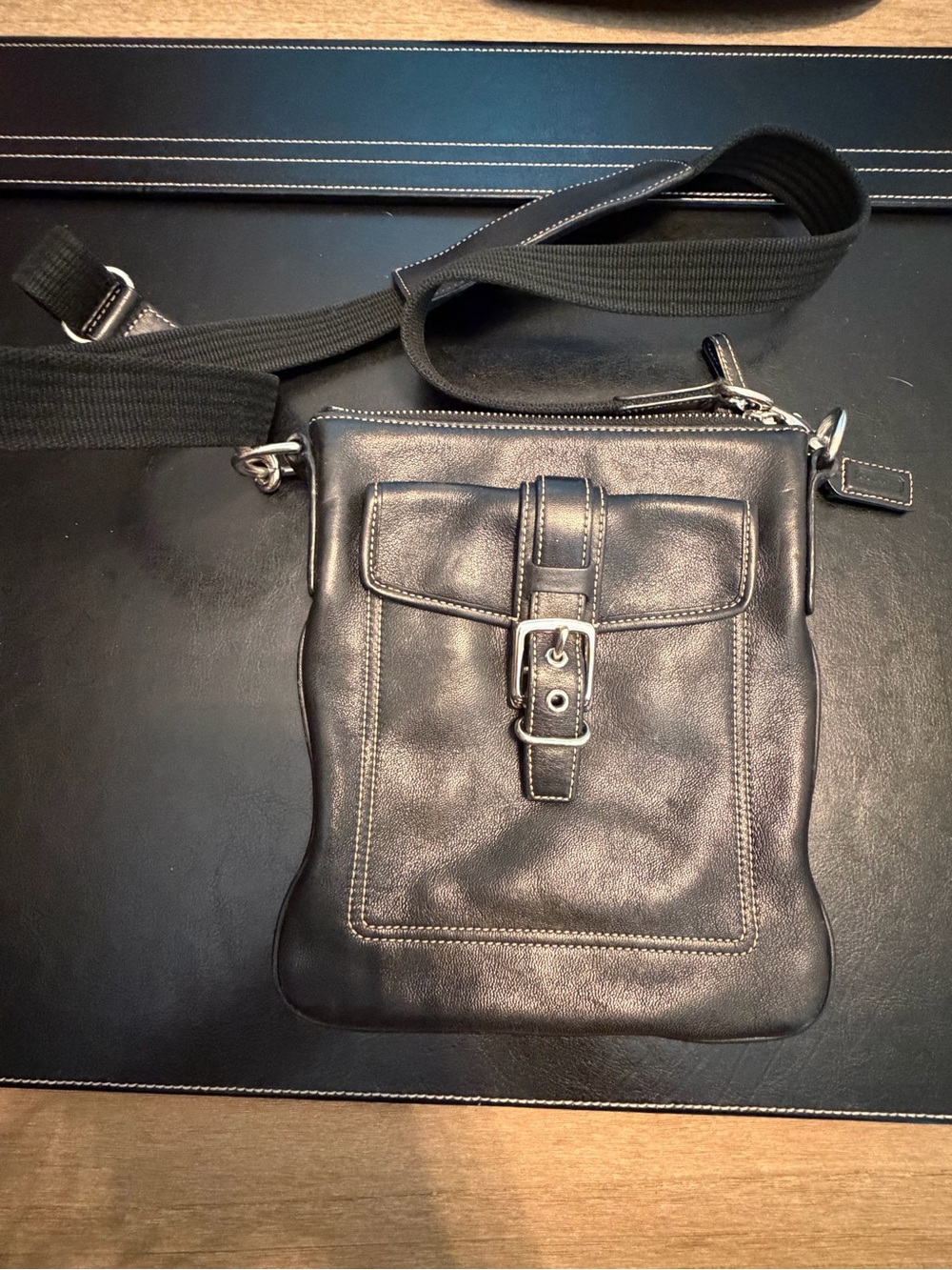 Coach Black Leather Crossbody Bag